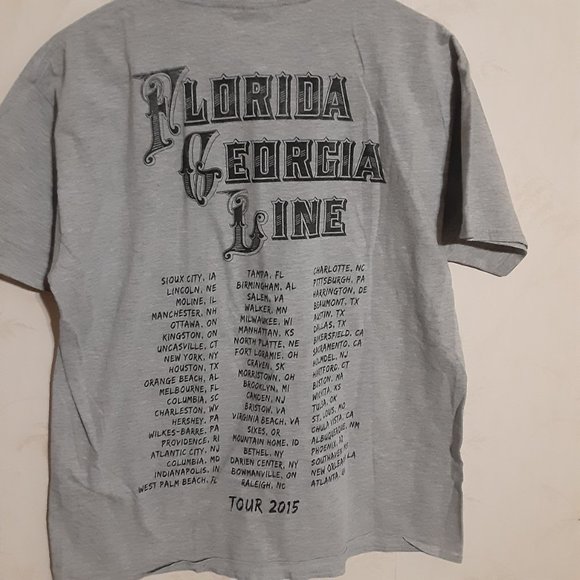 Florida Georgia Line Women's 2015 Tour Concert T Shirt in Size L - Picture 3 of 5